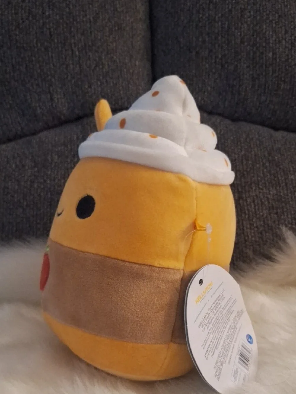 Squishmallows Yellow Brown Apple Pommie Plush NWT 8 Inches